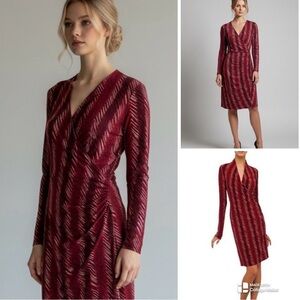 Norma Kamali stretch jersey faux wrap dress